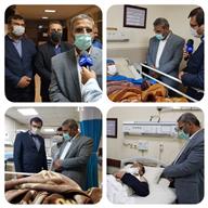 عیادت بازرس‌کل استان خوزستان از بیماران حادثه ساختمان متروپل آبادان 